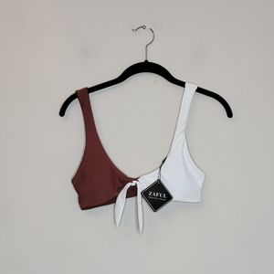 NWOT ZAFUL COLOR BLOCKED BIKINI TOP